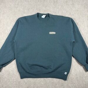 Vintage Russell Athletic Mens Large Green Crewneck Sweatshirt Made in USA 90s